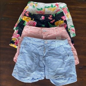 Girls old navy shorts floral and striped pattern